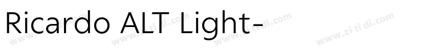 Ricardo ALT Light字体转换